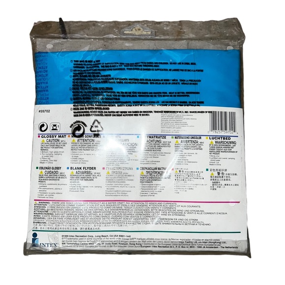 Vintage 1999 Intex The Wet Set Inflatable Pool Air Mat Float 72” x 27" BRAND NEW - Picture 9 of 9